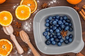 Duża MISKA SZARA kuchenna plastikowa 2L na sałatkę owoce chipsy z uchwytem