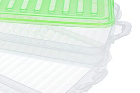 Pojemnik na wędliny organizer plastikowy 2 poziomy