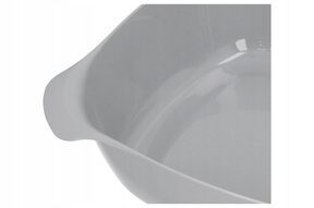 Duża MISKA SZARA kuchenna plastikowa 2L na sałatkę owoce chipsy z uchwytem