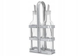 Butelka z dozownikiem na olej oliwę ocet pojemnik szklany 0,3l komplet 2szt