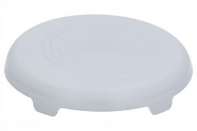 Cedzak durszlak miska z sitkiem z przykrywką komplet 2w1 szary ?23 cm