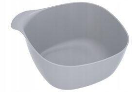 Miska 0,75l miseczki plastikowe z uchwytem szara na chipsy przekąski 17x14