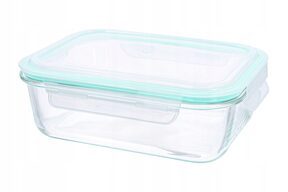 Szklane pojemniki na żywność z pokrywką uszczelką 1l hermetyczny lunchbox