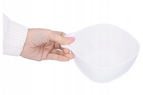 Biała Miska plastikowa bio 0,75l kuchenna na przekąski owoce uniwersalna
