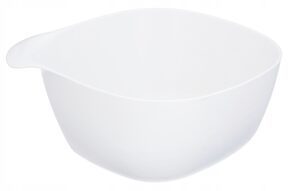 Biała Miska plastikowa bio 0,75l kuchenna na przekąski owoce uniwersalna