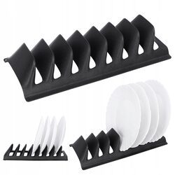 Organizer na pokrywki talerze stojak czarny 30x13 cm do szafki szuflady