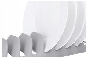 Organizer stojak na talerze pokrywki szary ociekacz 30x13 cm wytrzymały