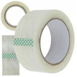 TAŚMA PAKOWA klejąca przezroczysta szeroka mocna bezbarwna 45mm/100y 1szt