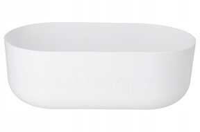 Biały CHLEBAK pojemnik na chleb pieczywo bułki deska bambusowa 35x19x12 cm