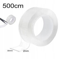 Nano taśma dwustronna wielokrotnego użytku żelowa mocna wodoodporna 5m 30mm