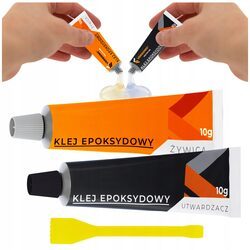 KLEJ EPOKSYDOWY żywica dwuskładnikowy mocny jak stal do metalu plastiku