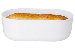 Biały CHLEBAK pojemnik na chleb pieczywo bułki deska bambusowa 35x19x12 cm