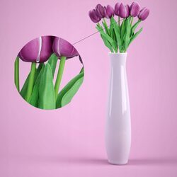 TULIPAN sztuczne tulipany sztuczne kwiaty jak żywe bukiet do wazonu 33 cm