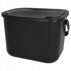 POJEMNIK NA ODPADY BIO kosz pojemniki na śmieci kuchenne z pokrywą czarny