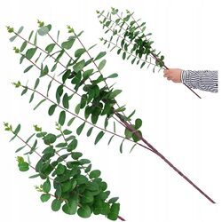 SZTUCZNE KWIATY eukaliptus dekoracyjny 95 cm do wazonu zielona ozdoba