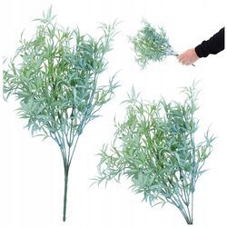 SZTUCZNE KWIATY gałązka zielony bukiet do stroików balkon liście jak żywe