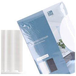 Zasłona prysznicowa tekstylna 180x180 cm biała do prysznica wanny kurtyna