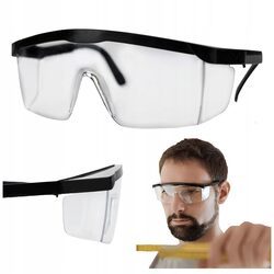 OKULARY OCHRONNE robocze przeciwodpryskowe ochrona oczu BHP gogle do cięcia