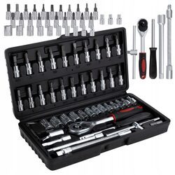 ZESTAW KLUCZY NASADOWYCH bity narzędzia imbusy TORX nasadki grzechotka