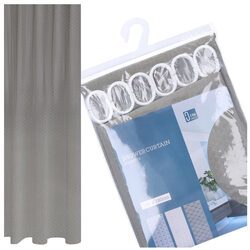 Zasłona prysznicowa szara 180x180 wieszaki prysznica wanny kotara zasłonka