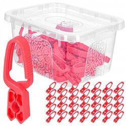 Klamerki do prania żabki spinacze do bielizny 35 szt plastikowe + pojemnik