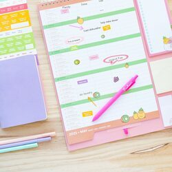 Pusheen Fruits - planer ścienny 2024/2025