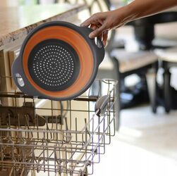 Durszlak miska składana silikonowa cedzak ociekacz sitko kuchenne uchwytami