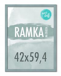 RAMKA NA ZDJĘCIA A2 42x59,4 RAMKI NA ZDJĘCIA ZDJĘCIE 594x42 SZARO-NIEBIESKI