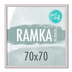 RAMKA NA ZDJĘCIA 70x70 RAMKI NA ZDJĘCIA ZDJĘCIE kwadratowa PUDROWY FIOLET