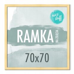 RAMKA NA ZDJĘCIA 70x70 RAMKI NA ZDJĘCIA ZDJĘCIE kwadratowa MDF ZŁOTA złote