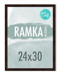 RAMKA NA ZDJĘCIA 24x30 RAMKI NA ZDJĘCIE 30x24 ciemny BRĄZ brązowa