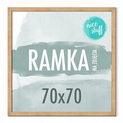 RAMKA NA ZDJĘCIA 70x70 RAMKI NA ZDJĘCIA ZDJĘCIE kwadratowa MDF BRĄZOWA