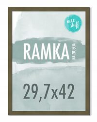 RAMKA NA ZDJĘCIA A3 29,7x42 RAMKI NA ZDJĘCIA ZDJĘCIE MDF ciemny OLIWKOWY