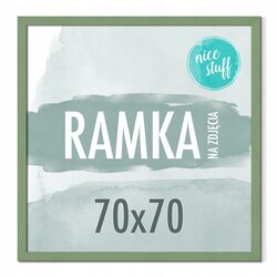 RAMKA NA ZDJĘCIA 70x70 RAMKI NA ZDJĘCIA ZDJĘCIE kwadratowa ZIELONA zielone