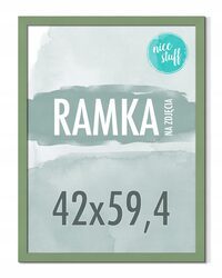 RAMKA NA ZDJĘCIA A2 42x59,4 RAMKI NA ZDJĘCIA ZDJĘCIE 594x42 MDF ZIELONA