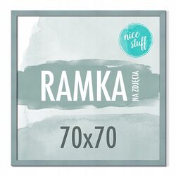 RAMKA NA ZDJĘCIA 70x70 RAMKI NA ZDJĘCIA ZDJĘCIE kwadratowa SZARO-NIEBIESKI