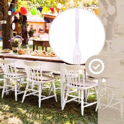 Widelce plastikowe wielorazowe 25 sztuk różowe deserowe na urodziny