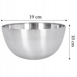 Miska metalowa 2l stal nierdzewna 19cm kuchenna głęboka na sałatki owoce