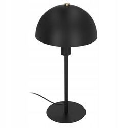 Lampka nocna biurkowa do czytania czarna metalowa stojąca z kloszem