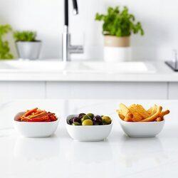 MISECZKI NA PRZEKASKI 3szt porcelanowe do dipów i sosów na imprezę zestaw