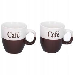 KUBKI DO KAWY 150ml małe ceramiczne brązowe zestaw 2 sztuki do espresso
