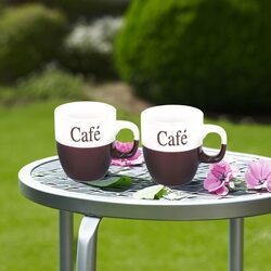 KUBKI DO KAWY 150ml małe ceramiczne brązowe zestaw 2 sztuki do espresso