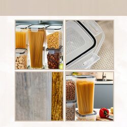 ZESTAW POJEMNIKÓW NA ŻYWNOŚĆ x8 szczelne organizery do szafek z naklejkami