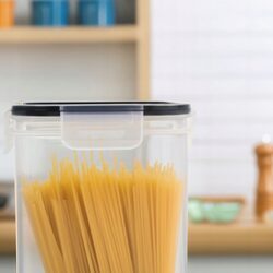 ZESTAW POJEMNIKÓW NA ŻYWNOŚĆ x8 szczelne organizery do szafek z naklejkami