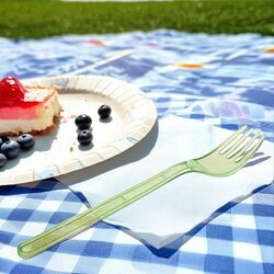 WIDELCE PLASTIKOWE 25szt żółte wielorazowe dla dzieci na piknik i grilla