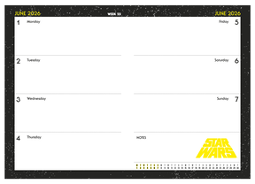 Star Wars - kalendarz książkowy A5 2026
