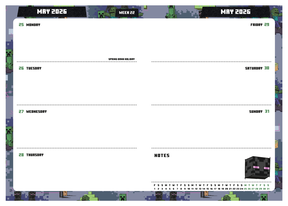 Minecraft - kalendarz książkowy A5 2026