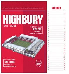 Arsenal FC - biurkowy kalendarz 2026