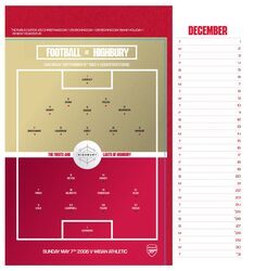Arsenal FC - biurkowy kalendarz 2026