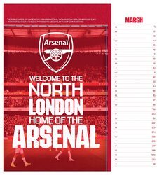 Arsenal FC - biurkowy kalendarz 2026